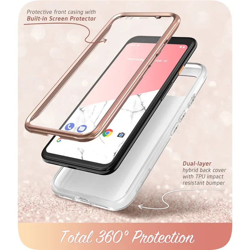 I-BLASON для Google Pixel 4 XL чехол 6,3 дюймов() Cosmo полный корпус блестящий Мраморный бампер чехол со встроенной защитной пленкой