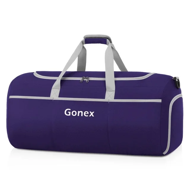 Purple Gonex 90L дорожная сумка для путешествий, посылка, легкая сумка для багажа, сумки для мужчин и женщин, для отдыха, спорта на открытом воздухе, для спортзала, Черная - Цвет: Purple