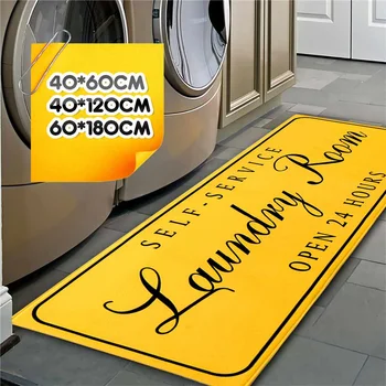 

Non-Slip Floor Mat Laundry Room Mat Entrance Doormat Self-Service Laundry Bath Mat Carpet Laundry Room Decor Balcony Rug