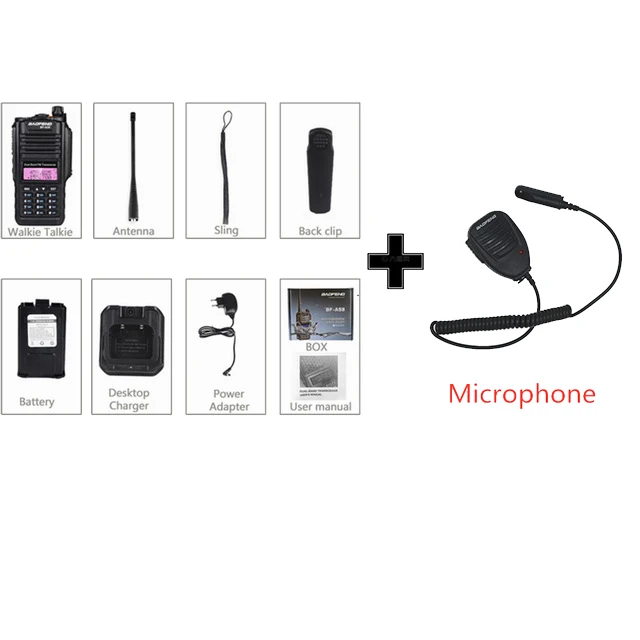 Baofeng BF-A58 рация 10 км UHF VHF двухдиапазонный приемопередатчик 5 Вт радиоприемник IP67 водонепроницаемая двухсторонняя радиостанция Baofeng A58 - Цвет: add 1mic