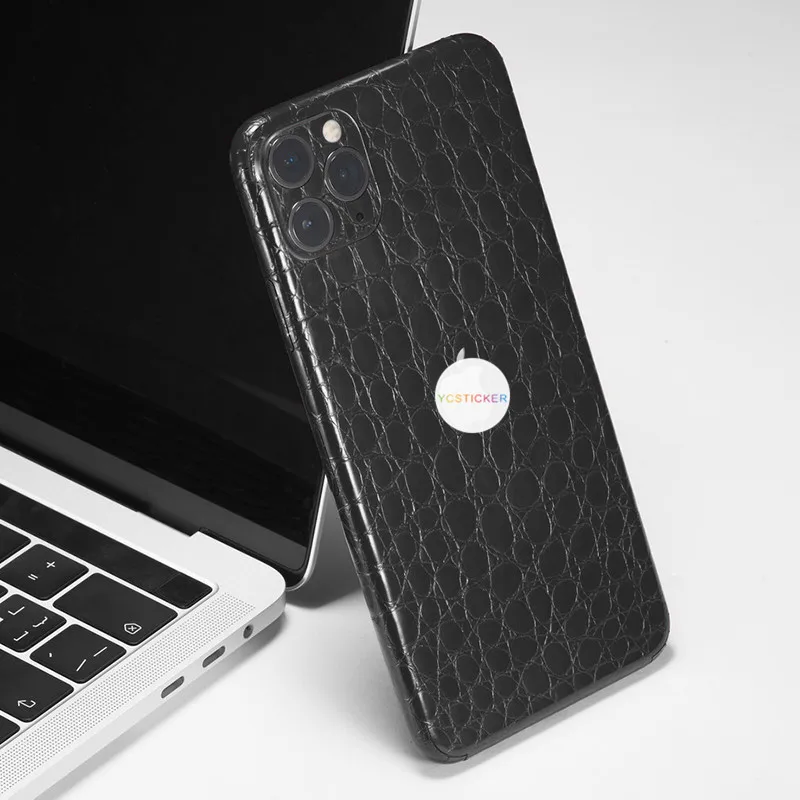 

YCSTICKER Leather Skin Pattern Sticker For iPhone7 8+ X 11 Back Film Thin Protective Cover Paste Decorative Sticker