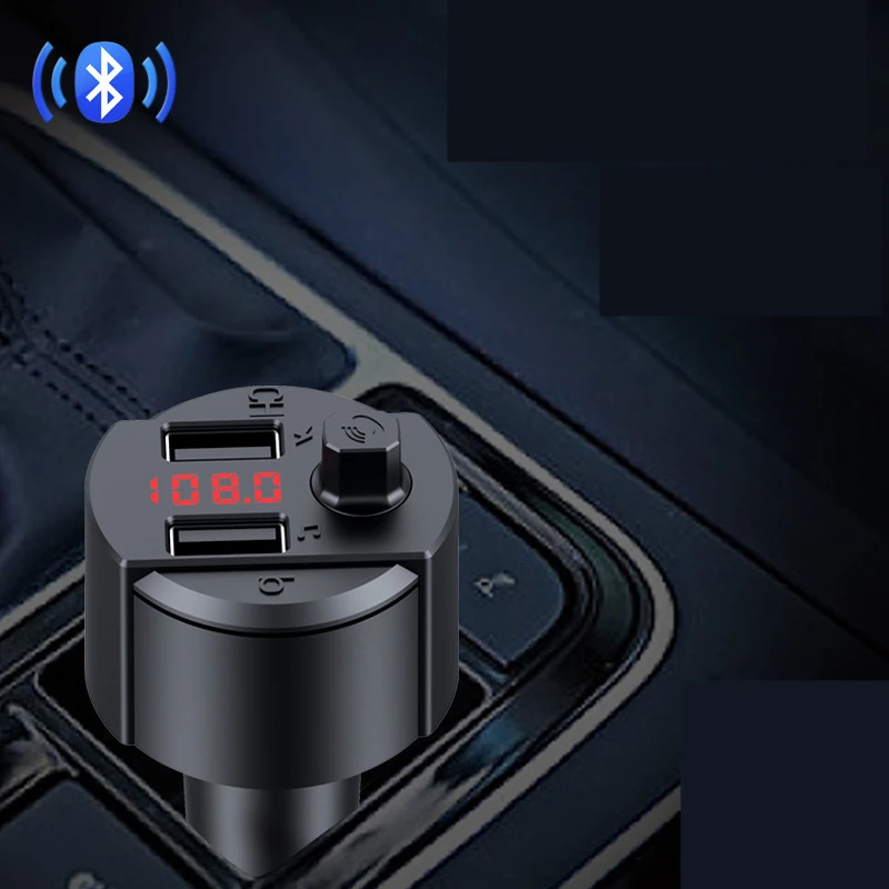 Двойное USB Автомобильное зарядное устройство громкой связи комплект беспроводной связи bluetooth для автомобиля fm-передатчик MP3 плеер Автомобильная электроника Аксессуары Поддержка U диск