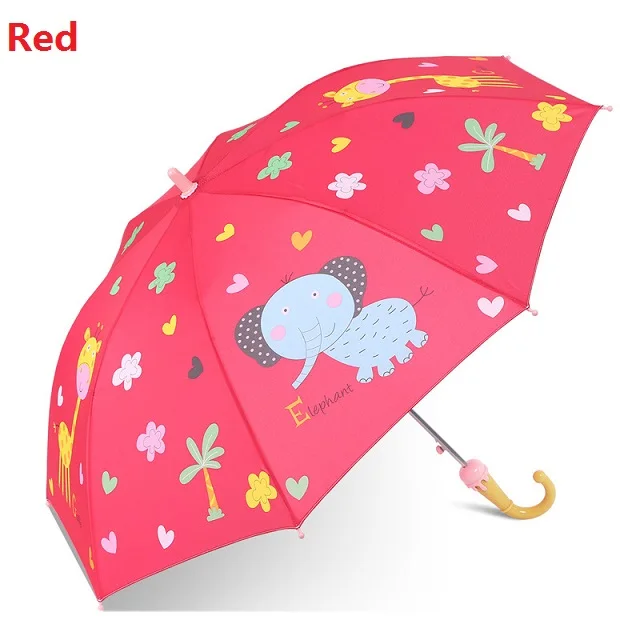 Red Детский зонт с героями мультфильмов 2019NEW DIY горячее качество ручной открытый неавтоматический ветростойкий складной ветрозащитный дождевик покрытие путешествия - Цвет: Red