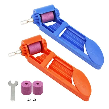 

2 Set Drill Bit Sharpener Portable Diamond Drill Bit Sharpening Tool Corundum Grinding Wheel for Iron-Based Drill Bits