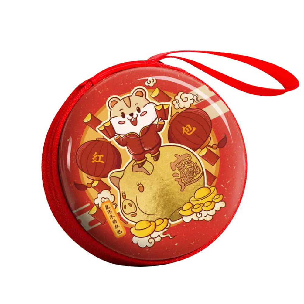 F Кошелек для монет с героями мультфильмов, китайский год, кошелек для денег, весенний фестиваль, чехол на молнии, маленький кошелек, популярный - Цвет: F