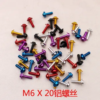 

10 PCS M6 X 20 universal colorful decal metal pitbike accessories for yamaha motorcycles screw aluminum 6MM moto kit nuts bolt