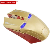 Беспроводная Бесшумная оптическая мышь Марвел Мститель Железный человек Mause 6 кнопок 1600 dpi эргономичная, игровая компьютерная мышь для ноутбука