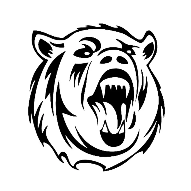 Angry Polar Bear Head животные для Авто/бампер/окно виниловая наклейка наклейки DIY Декор