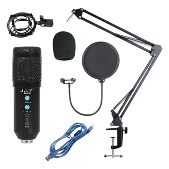 

BM858 Microphone Kit Studio USB Computer Condenser Microphone with Adjustable Arm Stand Shock Mount for YouTube