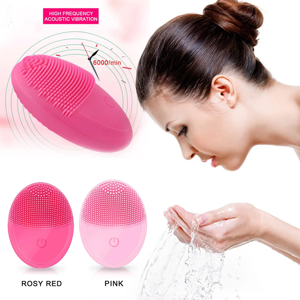 USB щетка для чистки лица Электрический массажер звуковой Вибрационный