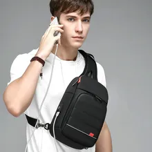 Новая мужская нагрудная сумка для 9," iPad зарядка через usb короткие дорожные сумки-мессенджеры водоотталкивающая сумка через плечо