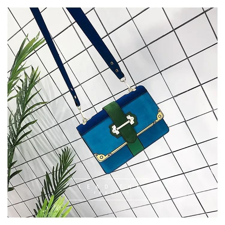 

2017 New Style Fashion Women's Crossbody Bag Square Sling Bag Shoulder Bag Mixed Colors Shoulder Single-shoulder Bag for Women