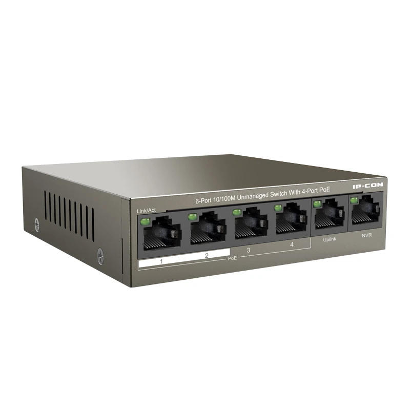Switch de Rede Rápido de Mesa com 4 Switch Ethernet Comutador Portas Lan Hub 5 100mbps Poe 9 100mbps, switch de rede ethernet