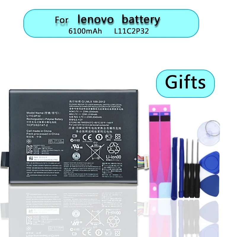 Хорошее качество L11C2P32 планшет Батарея для lenovo IdeaTad S6000 S6000-H A7600 A7600-HV A7600-F S6000L-F A10-80HC L12D2P31 6100 мА-ч