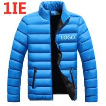 1IE новые модные готические теплые однотонные сверхлегкие мужские куртки на молнии с утиным пухом осенне-зимнее пальто мужские пуховики