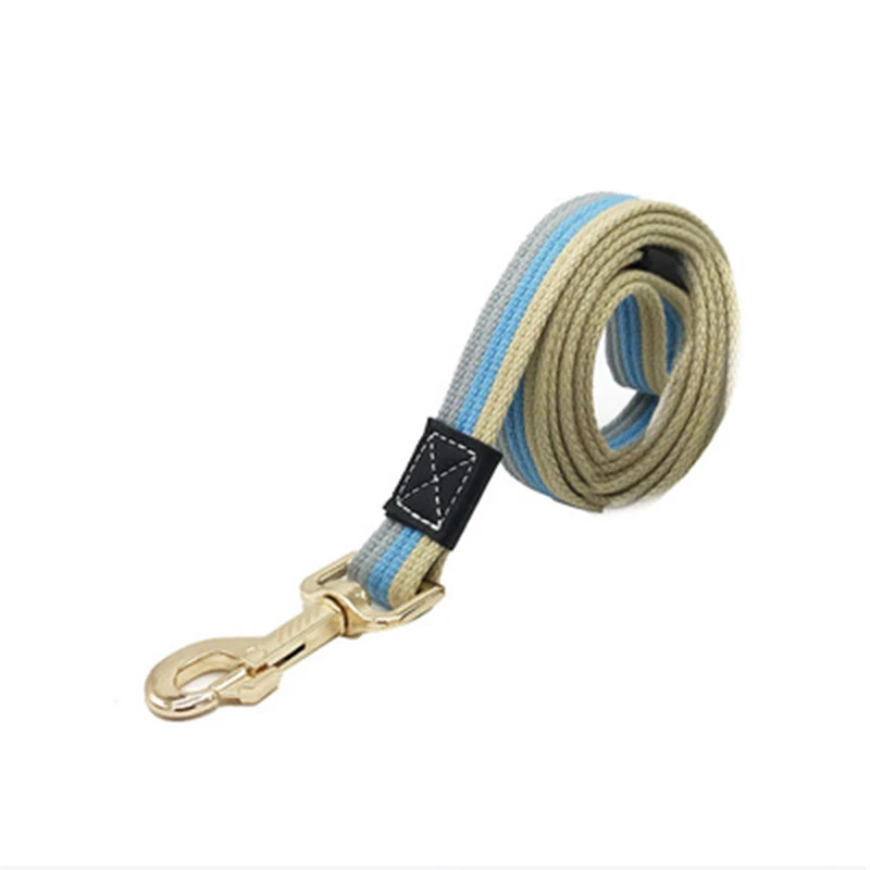 blue dog leash Толстый холщовый поводок для собак, ошейник, регулируемый бюст, ошейники для собак и поводок, набор поводков для отслеживания собак, Маленькие Средние ошейники для больших собак - Цвет: blue dog leash