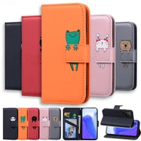 Lovely Animal Flip Leather Phone Case For Xiaomi POCO X3 NFC Redmi Note 9 9S 9A 9C 7 8 8T 7A 8A Mi 10 9T Pro Card Holder Cover
