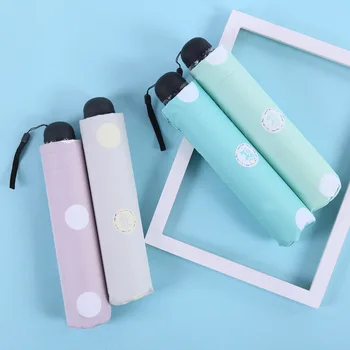 

Creative Cartoon Sun-resistant Parasol Women's Vinyl Parasol Large Size Folding Students Dual Purpose All-Weather Umbrella