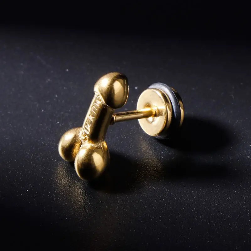 1pc Punk Earrings Fashion Personality Exaggerate Men Male Jewelry Brincos Charms Ear Stud Creative Unique Sexy Anti Allergy 4