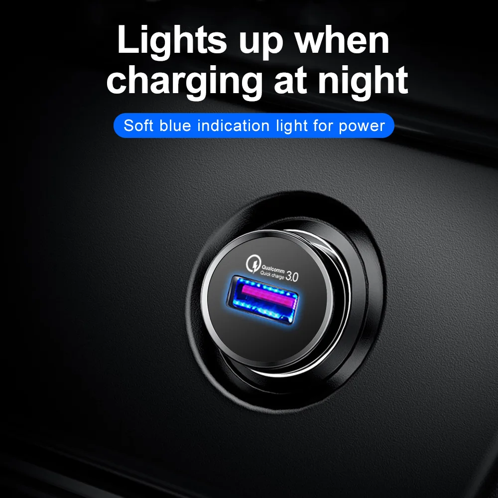 Автомобильное зарядное устройство USB Quick Charge 3,0, зарядное устройство для мобильного телефона iPhone X Xs Max, samsung Xiaomi Mi QC3.0 QC, быстрая зарядка для мобильного автомобиля