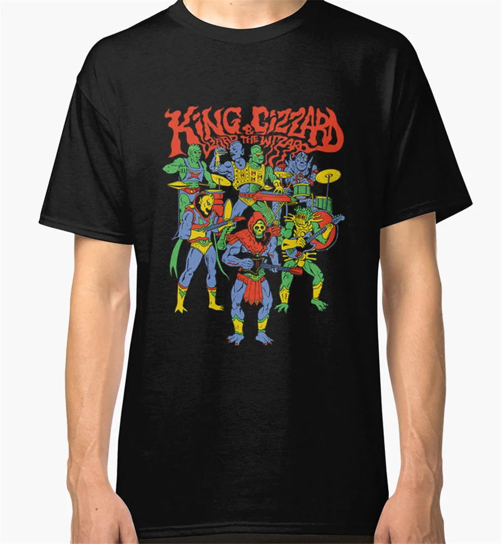 Мужские черные футболки с принтом King Gizzard And The Lizard Wizard одежда | Мужская