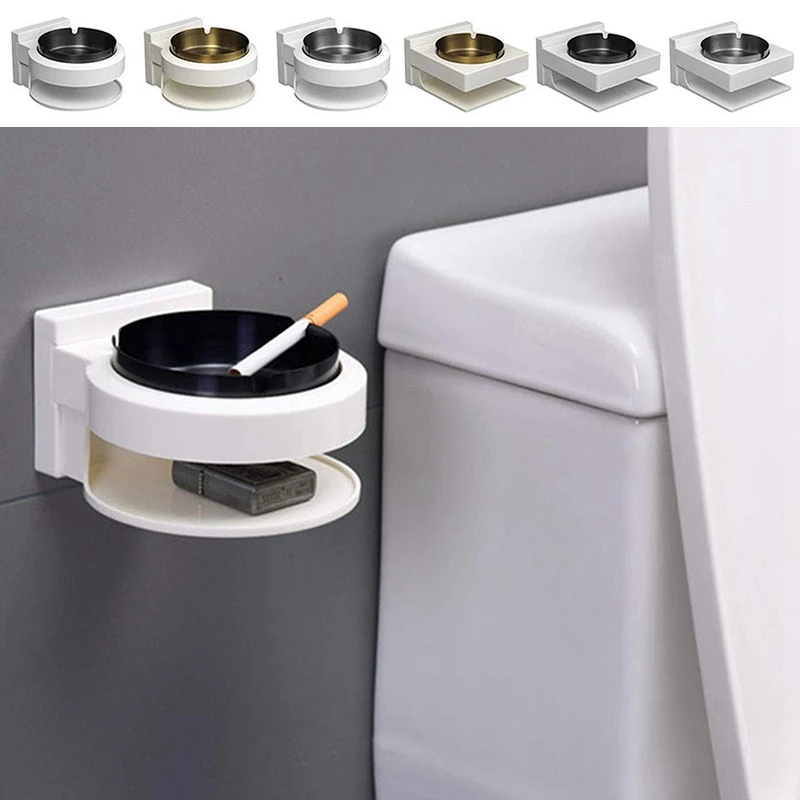 Fashion-Wall Mounted Ashtray Outside Pub Garden Office Smoking Box Tray Cigaret Suitable for the Side Of the Wash Basin,The Side