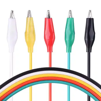 

10pcs Alligator Clips 35mm Electrical DIY Test Leads Alligator Double-ended Crocodile Clips Roach Clip Test Jumper Wire