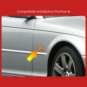 

1PC Car Side Fender Dynamic LED Amber Turn Signal Light Lamps For BMW 3 Series E46 Sedan 1997-2001 Signal Lamp