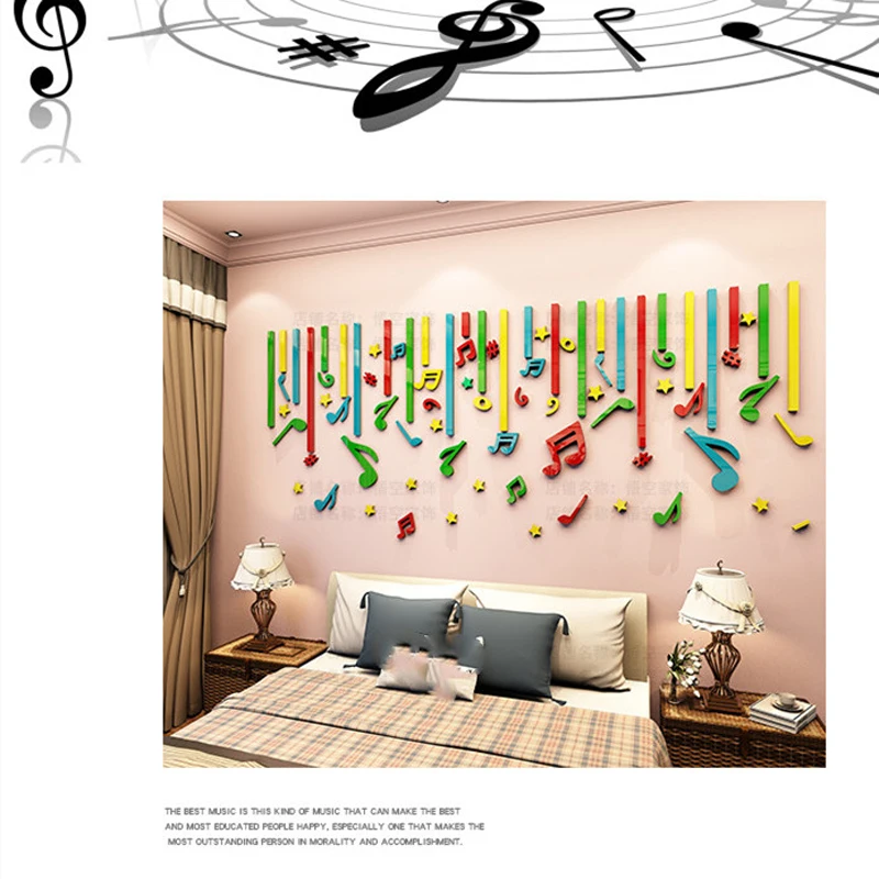 Adesivo Muro Musicale: 'La Musica è Vita' - Decorazione Creativa Per Camera E Casa - Foto 4