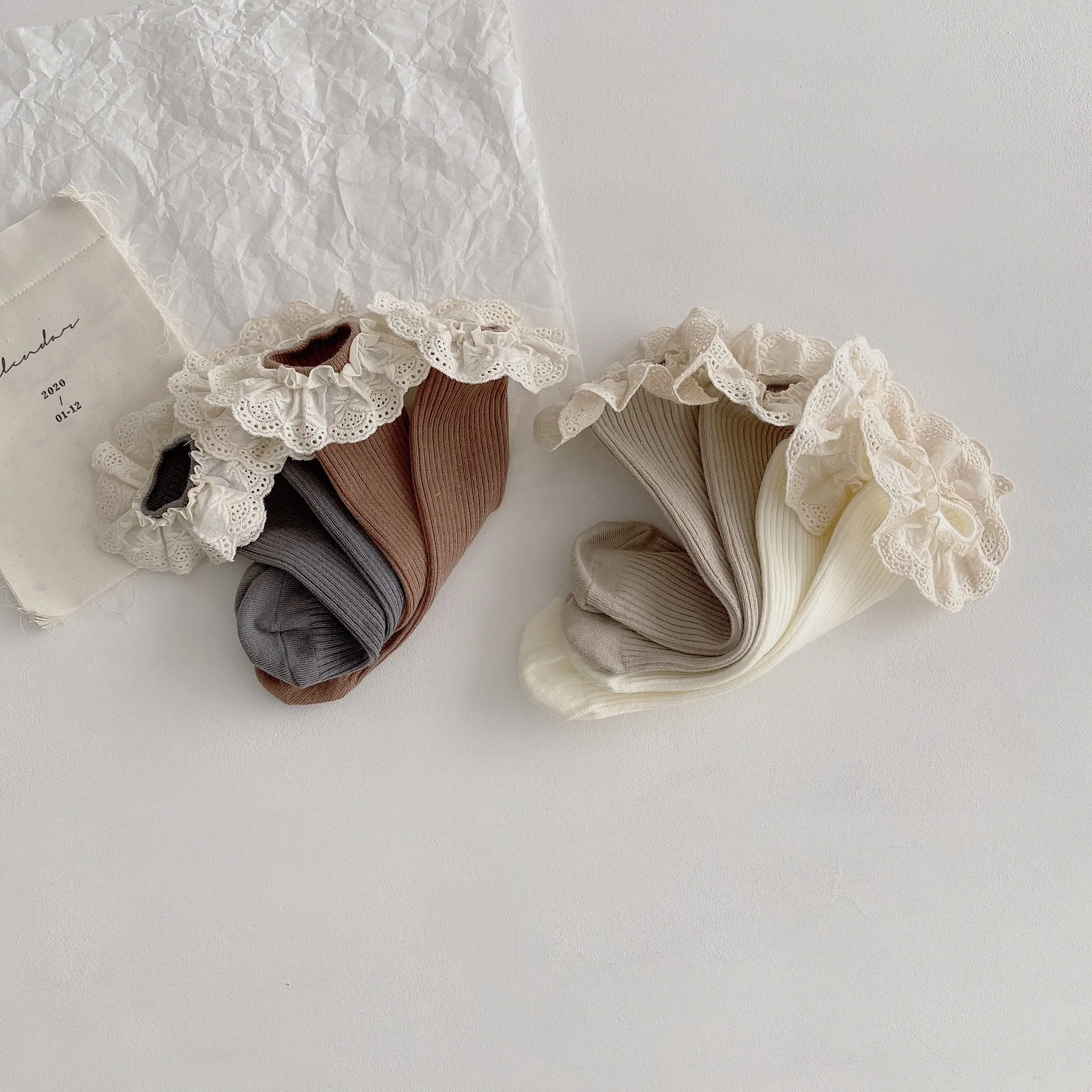 4 Pairs/lot New Baby Girls Socks Long Socks Kids Knee Length Soft Cotton Baby Socks Kids 0-8 Years Knee High Socks