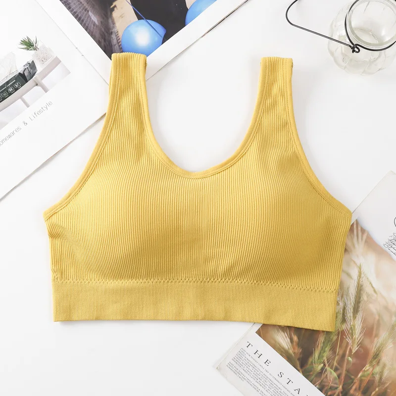 Women's Cotton Underwear Tube Tops Sexy Solid Color Top Fashion Push Up Comfort Bra Female Sports Tank Up Female Crop Top women lingerie bra women tube tops