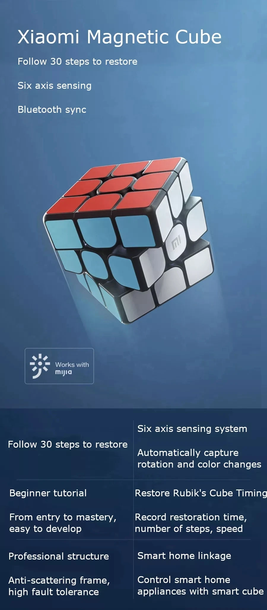 Xiao mi Smart Bluetooth магический куб шлюз связь 3x3x3 mi квадратный Магнитный куб головоломка научная обучающая образовательная игрушка подарок