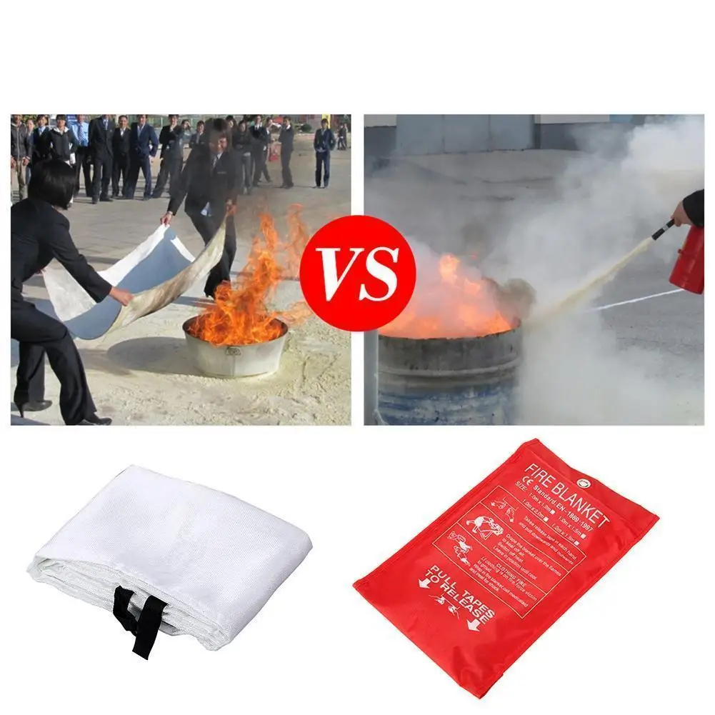 Fire Blanket Emergency Survival Fire Shelter Safety 1MX1M Extinguishers