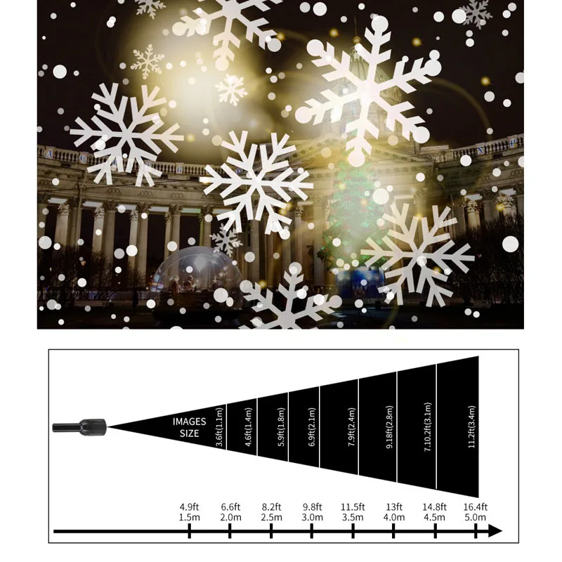 4 Вт светодиодный лазерный проектор со снежинками, светильник s 85 V-240 V, праздничные вечерние украшения для дома, Рождественский проектор, DJ светильник, сценическая лампа