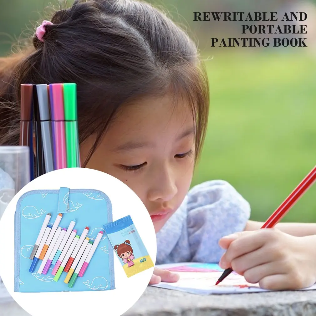 Детская портативная многократная стираемая Картина граффити двухсторонняя маленькая доска Акварельная ручка доска для рисования