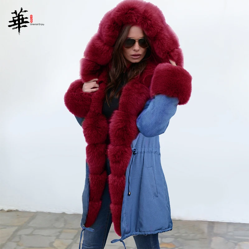 

Cotton Filler Solid Long Sleeve Belt Midi Jacket With Faux Front Fur Trim Hood Outerwear Coats Casual Winter Hooded Coat Women