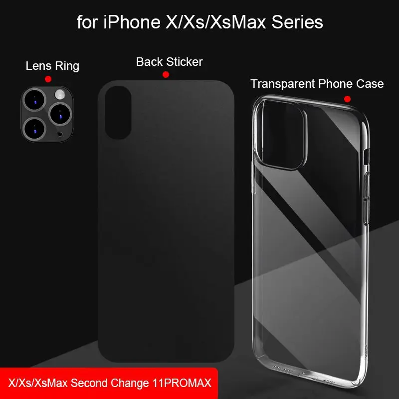Трехсекционный Прозрачный чехол для телефона задняя камера защитная крышка для IPhone 11 X/XR/XS MAX! Внешний вид
