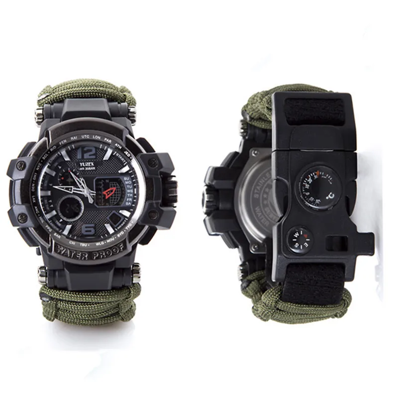 Waterproof paracord watch survival outdoor camp (2)