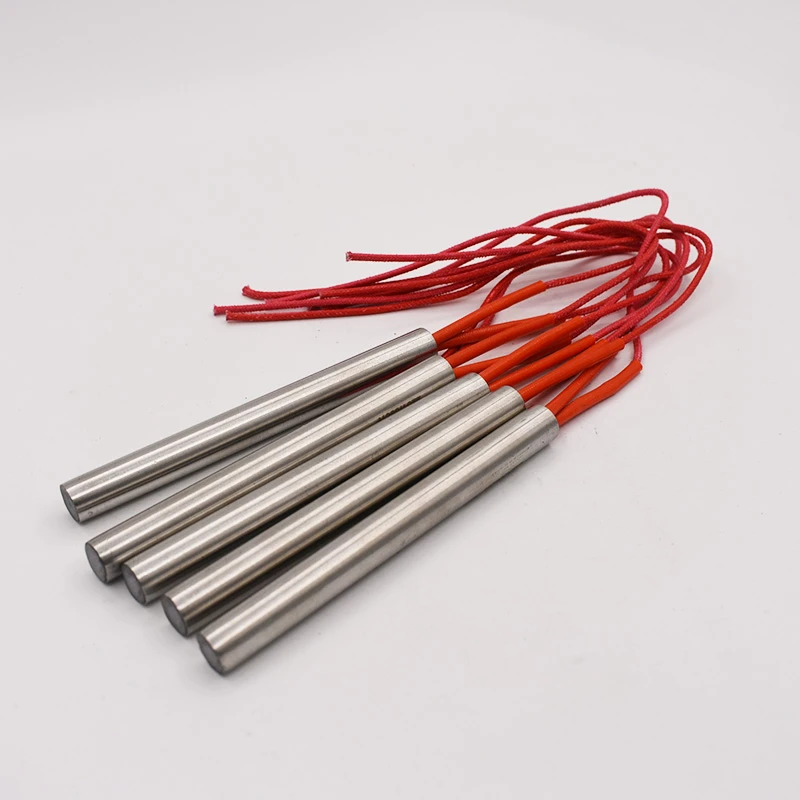 5 Pcs 220V 6-12*30-100mm Heating Element Stainless Steel Mould Cartridge Heater
