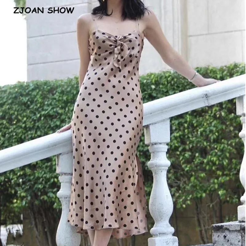 satin polka dot dress