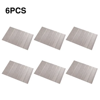 

6pcs Durable Stain Resistant Dustproof Place Mats Set For Dining Table Heat Insulation Party Kitchen Multifunction Waterproof