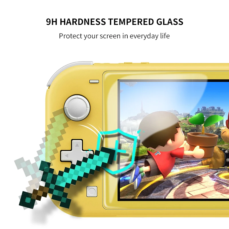 Tempered Glass Screen Protector Compatible-Nintendo Switch Lite Transparent HD Clear For Switch Lite DATA FROG