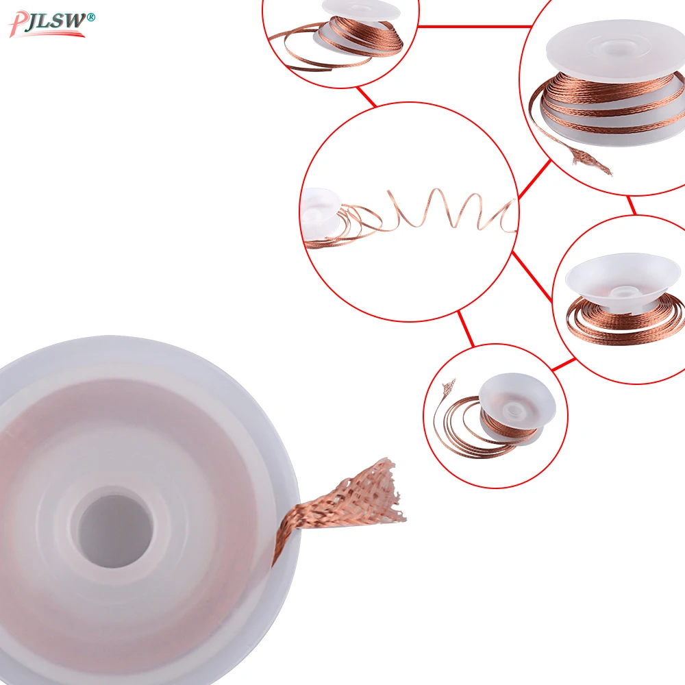 

5pcs 2pcs 4pcs 1.5mm 2.5mm 3.5mm Length 1.5M Width Desoldering Braid Welding Solder Remover Wick Wire Lead Cord Flux Repair Tool