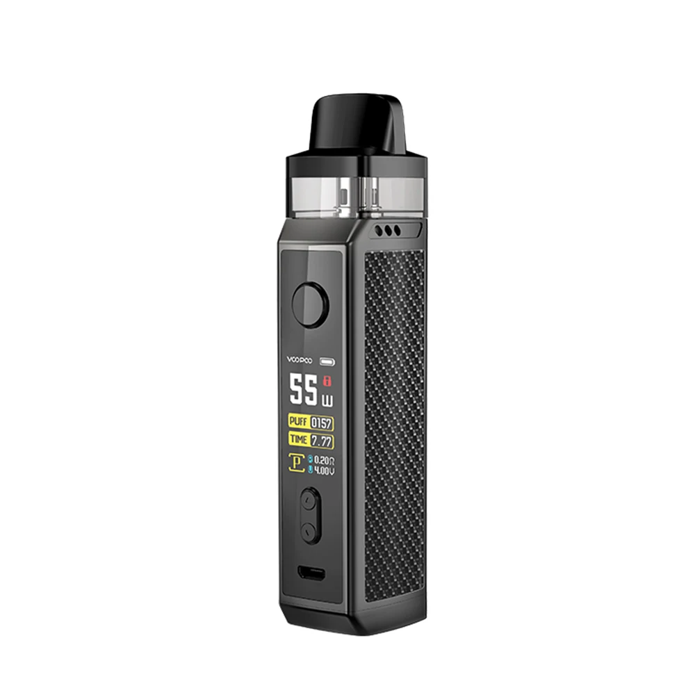 Newset!VOOPOO VINCI X kit& 0.96-inch Screen& Dual-coil System Vape Kit Powered by Single 18650 Battery Vapor VS Vinci Mod Kit - Цвет: Carbon Fiber