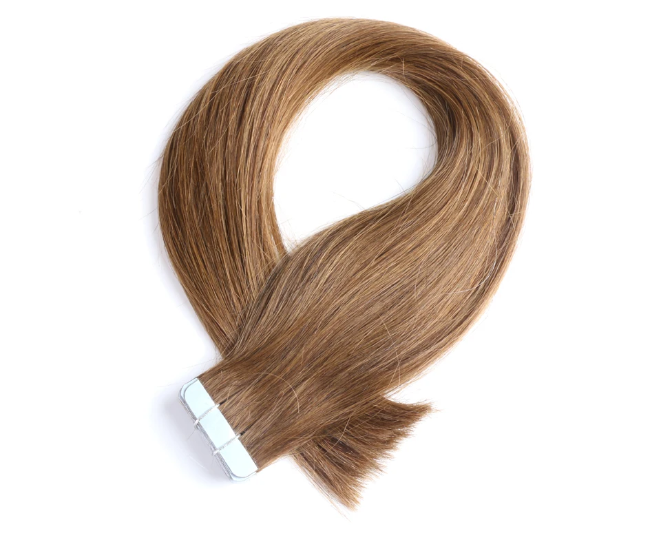 QHP Hair  Remy Human Hair Extensions 2.5g/stand 20pcs/pack Tape In Hair Skin Weft 50g