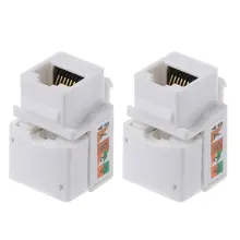 2Pcs CAT6 Network Module Information Socket RJ45 Connector Adapter Keystone Jack