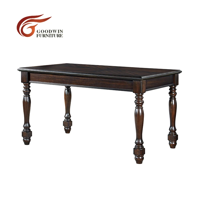 Dining Table 1.6M Набор обеденного стола из цельного дерева, ансамбль стола, стол для яслей, Массив дерева WA429 - Цвет: Dining Table 1.6M