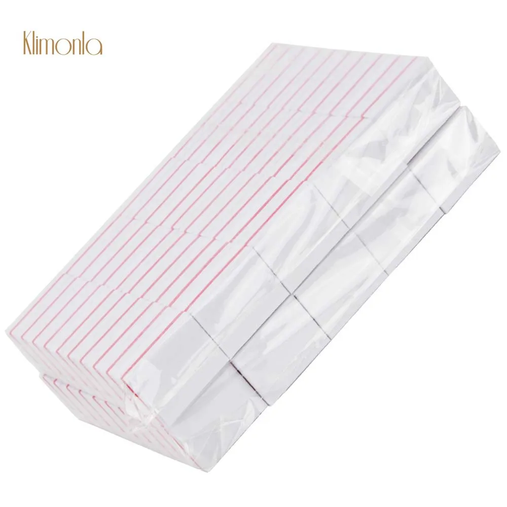 

200Pcs Nail File Buffer Block 100/180 White Sponge Mini Nail Files Set Sandpaper Grinding Nails Care Manicure Pedicure Tools