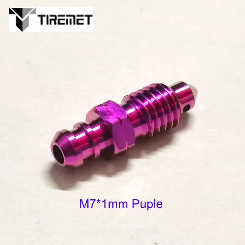 Mamelon De Purge à Boulon En Titane M6/M8/M10 X 1,0/1,25 Mm For étriers De Moto, Vis De Dégonflage De Vidange D'huile(Gold,PITCH1.0MM_M10