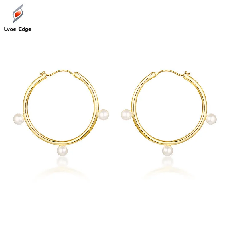 

2019Hot earrings copper material glass beads earrings gold female models ins wind jewelry Free package mail
